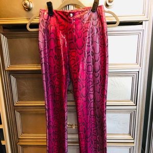 Like New Purple Snake Skin Print Pants 